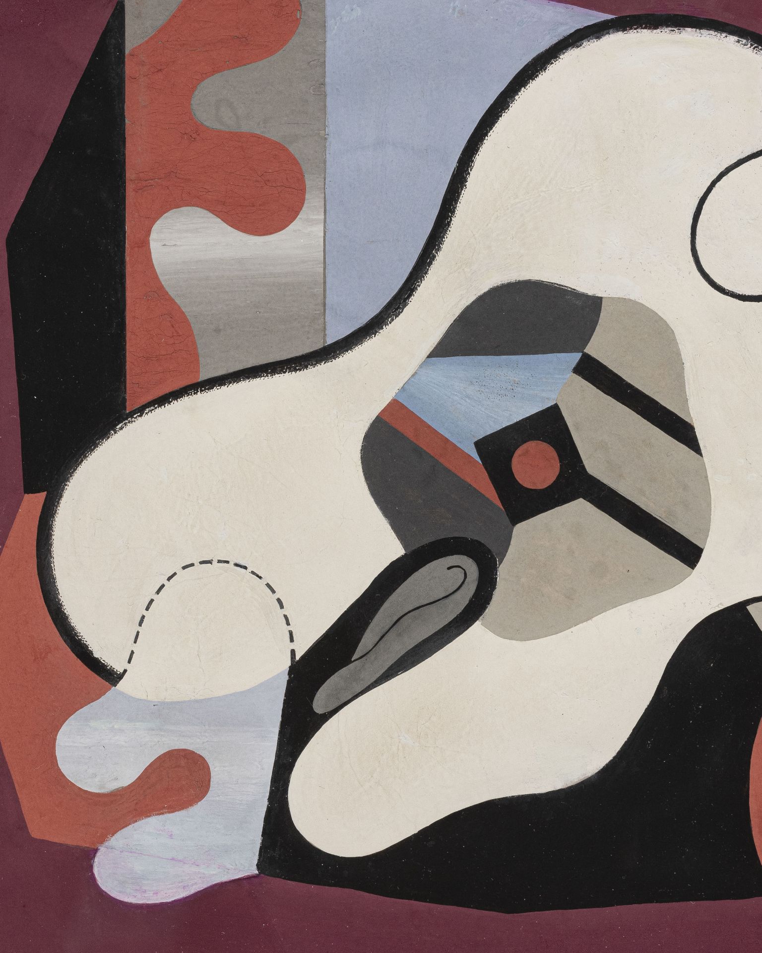 Georges Valmier (1885-1937), Composition abstraite, 1931, gouache et collages sur papier, signée, 24 - Image 4 of 6