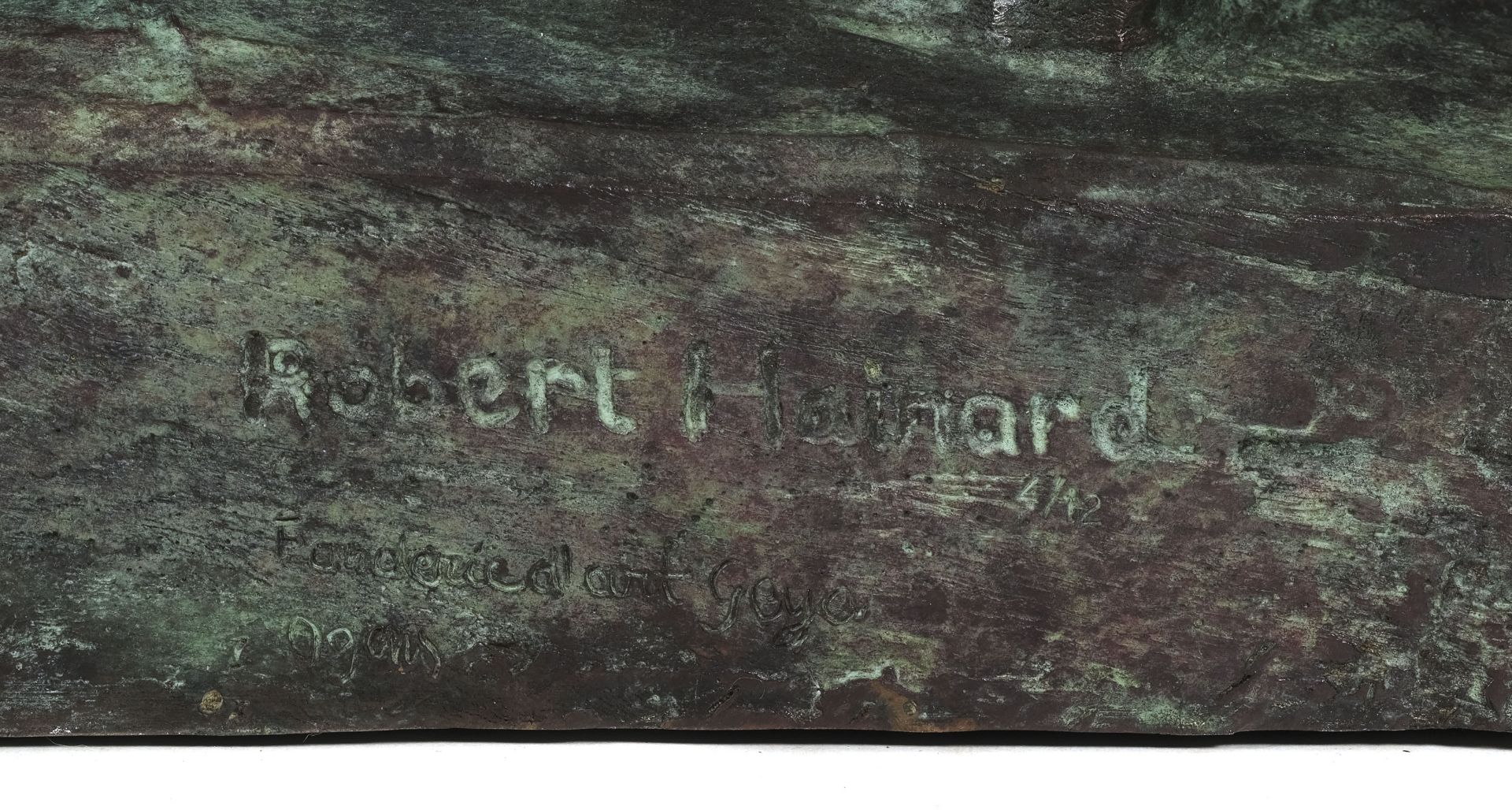 Robert Hainard (1906-1999), Six marcassins, sculpture en bronze, signée et numérotée 4/12, [...], 28 - Image 4 of 4