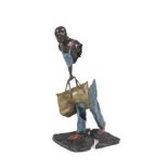 Bruno Catalano (1960), Black Man , 2009, sculpture en bronze et multiples patines, monogrammée, dat