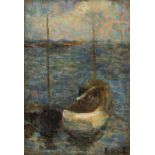 Pierre Bonnard (1867-1947), Le Yacht , 1905, huile sur panneau, signée, 23,5x16 cm