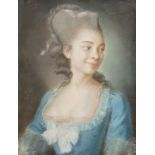 Jean Étienne Liotard@ (1702-1789), Portrait de Madame d'Epinay, 1751-1752, pastel sur papier