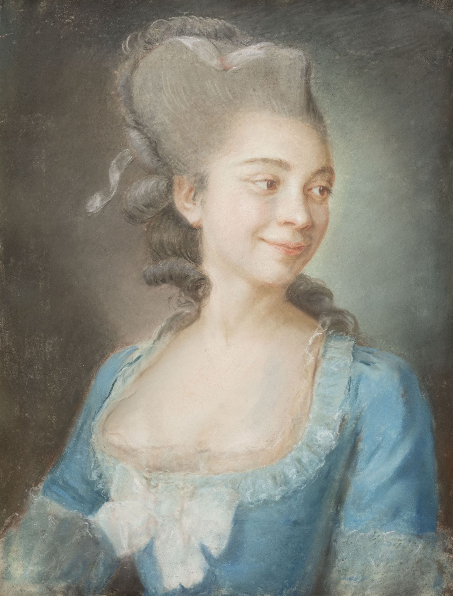Jean Étienne Liotard@ (1702-1789), Portrait de Madame d'Epinay, 1751-1752, pastel sur papier