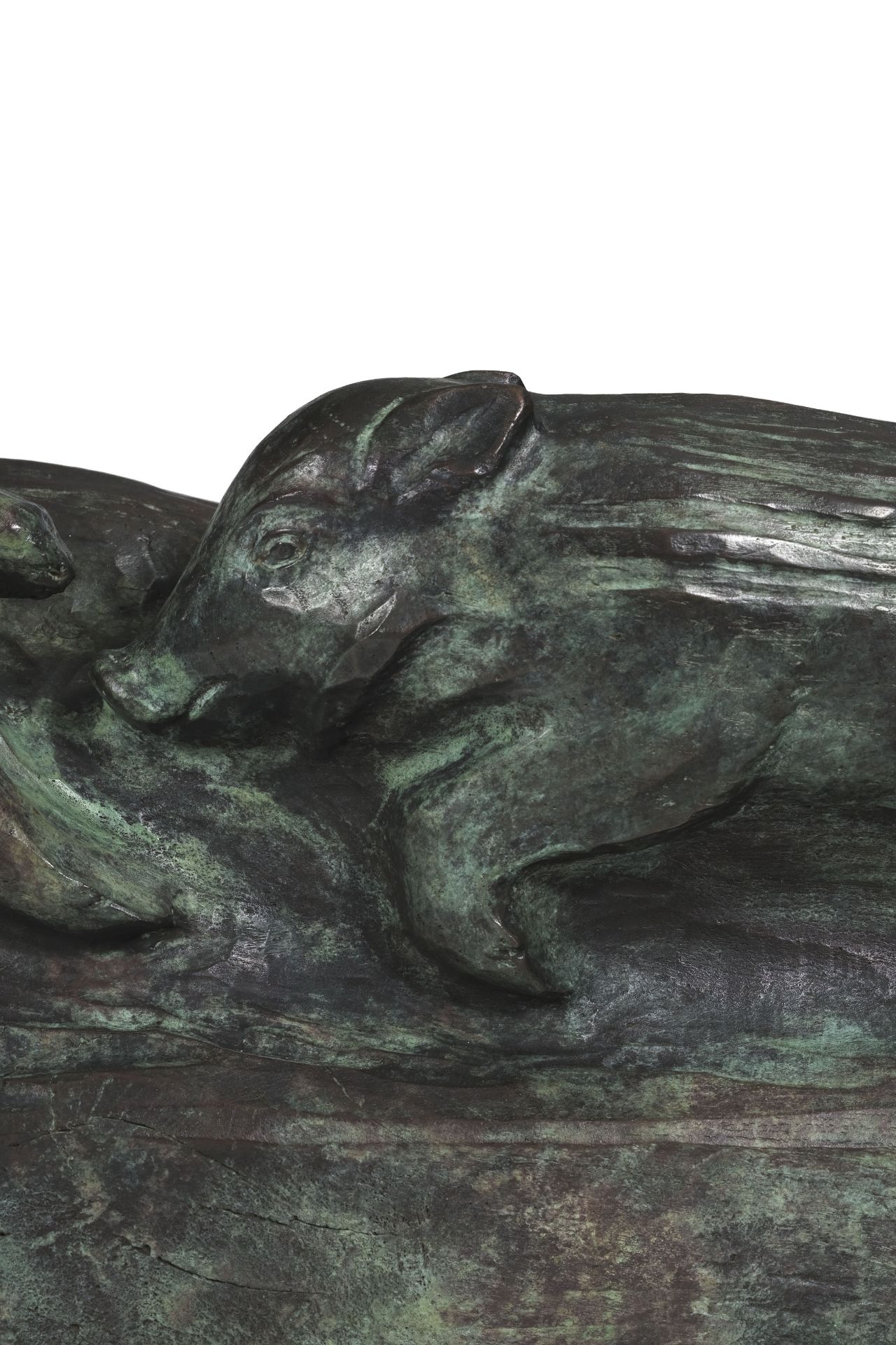 Robert Hainard (1906-1999), Six marcassins, sculpture en bronze, signée et numérotée 4/12, [...], 28 - Image 3 of 4