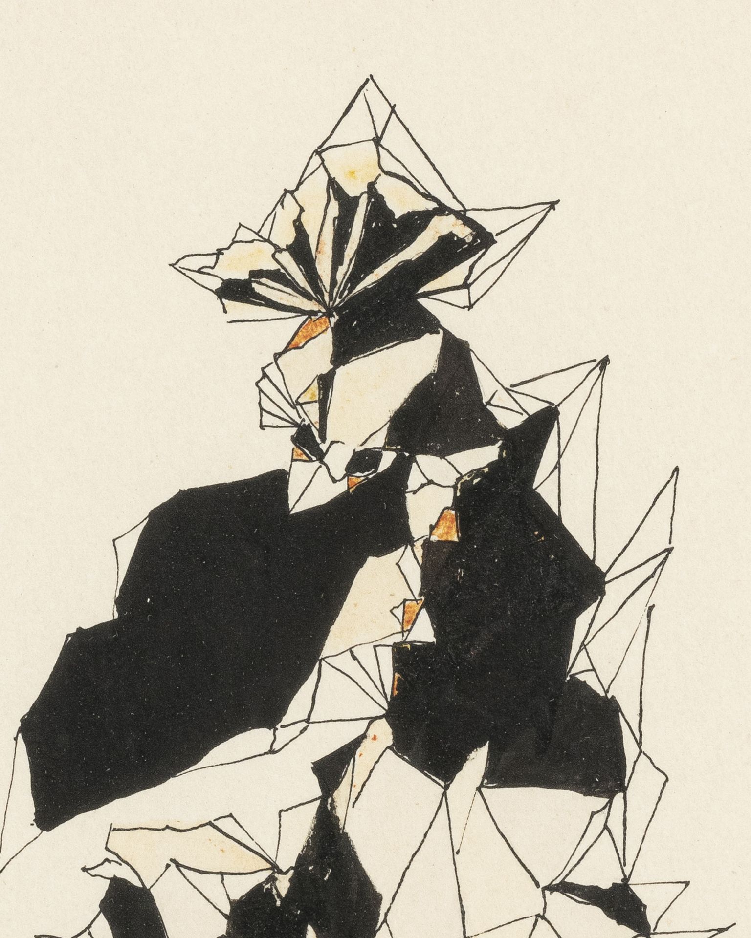 Marie Toyen (1902-1980), Composition, 1965, encre sur papier, signée et datée, 23,5x13,5 cm - Image 3 of 5