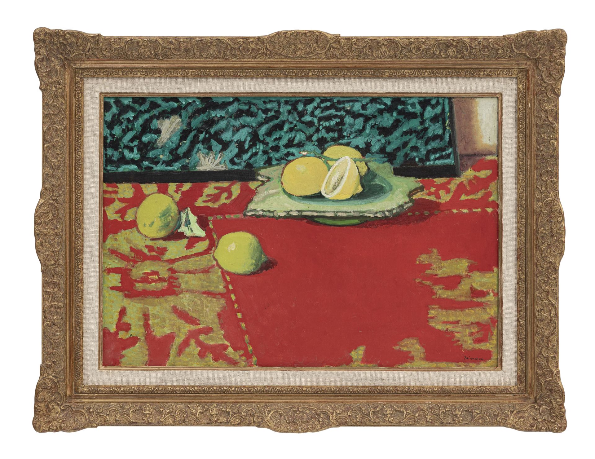 Maurice Brianchon (1899-1979), Nature morte aux citrons , 1961, huile sur toile, signée, 38x55 cm - Image 2 of 5