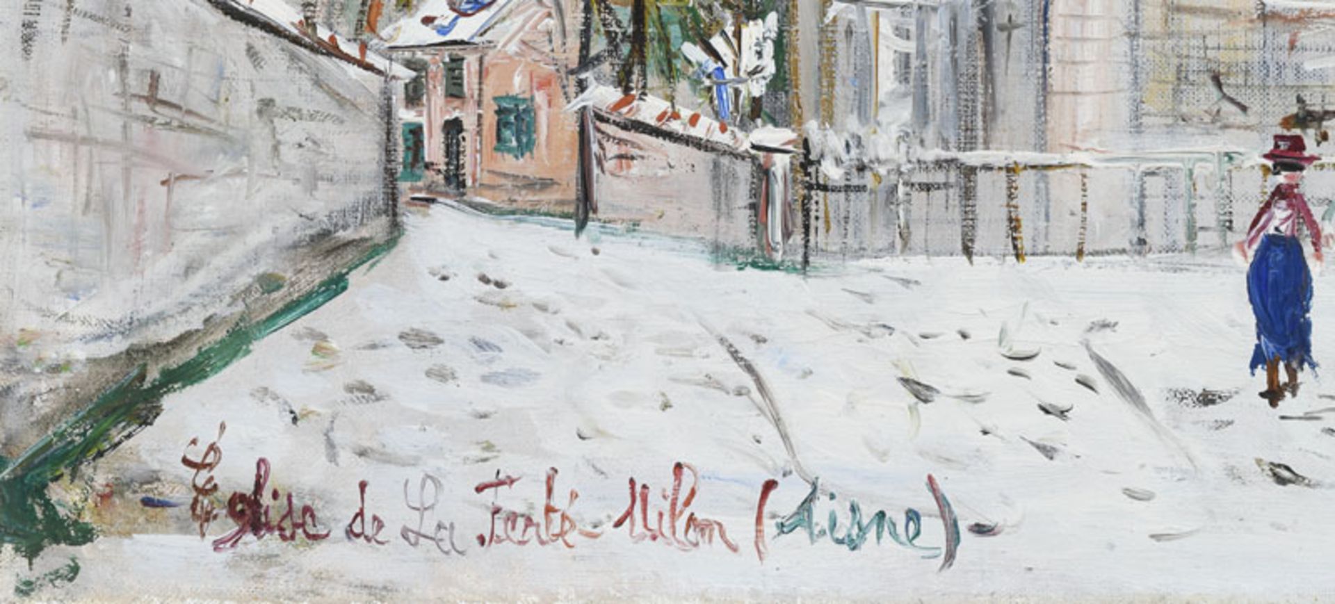 Maurice Utrillo (1883-1955), Eglise de La Ferté Milon (Aisne) , 1937, huile sur toile, signée, daté - Image 4 of 7