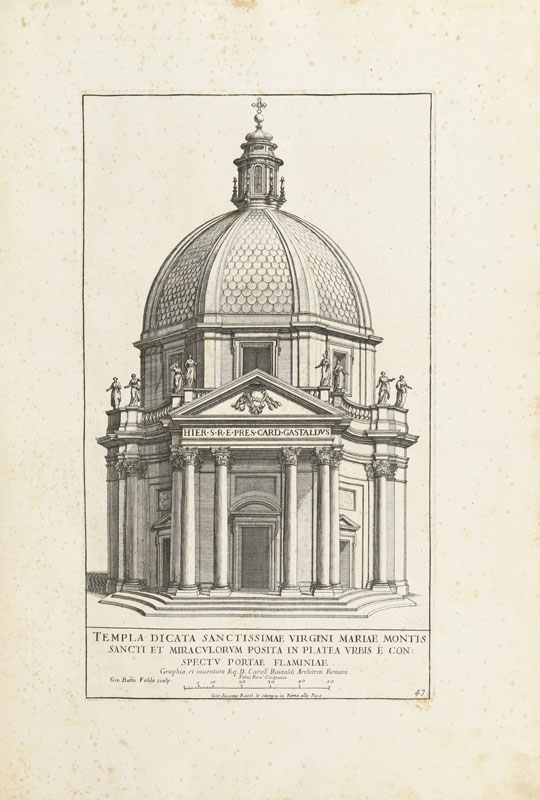 ARCHITECTURE ROSSI. Insignium Romae Templorum prospectus exteriores interioresque acelebrioribus arc - Image 4 of 6