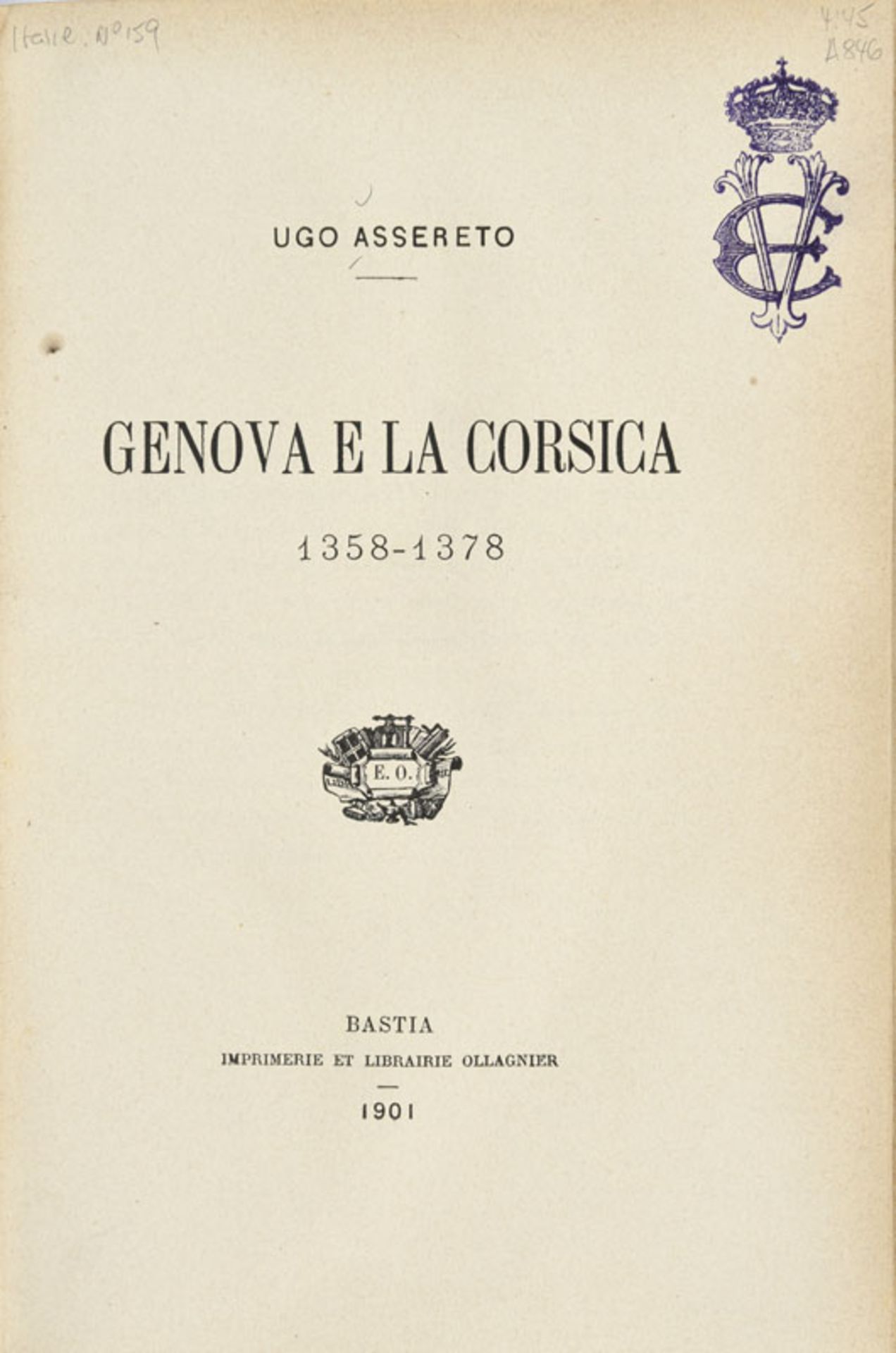 ARMES MAISON DE SAVOIE]. ITALIE. 5 ouv. en 5 vol. sur différentes régions et villes italiennes au tr - Image 3 of 3