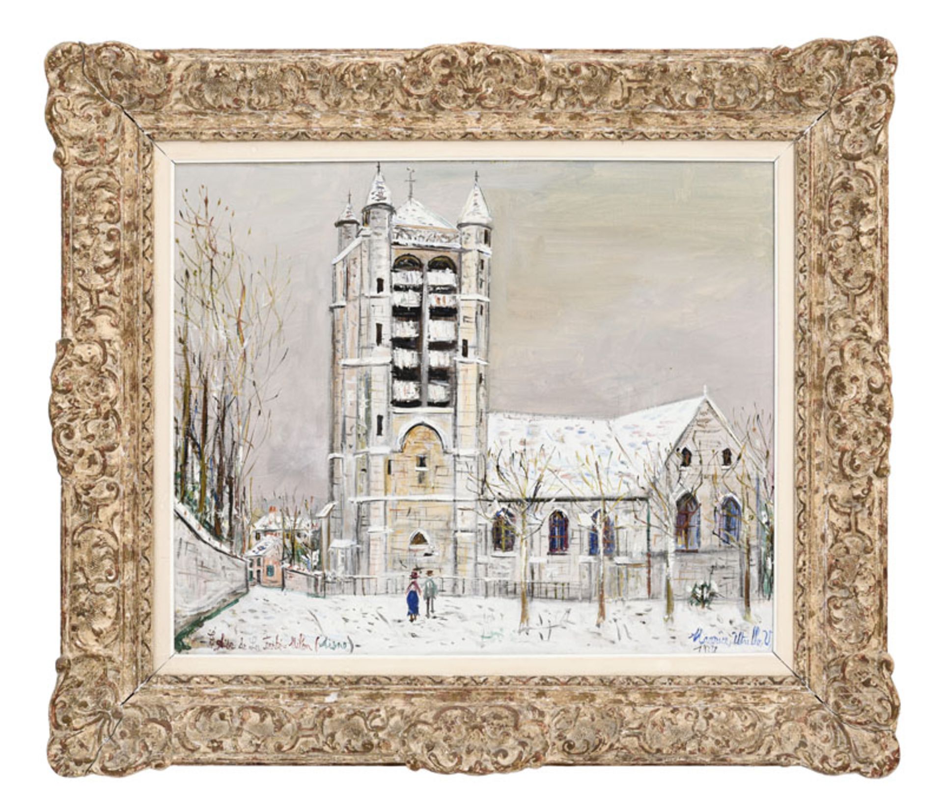 Maurice Utrillo (1883-1955), Eglise de La Ferté Milon (Aisne) , 1937, huile sur toile, signée, daté - Image 2 of 7