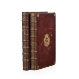 MANUSCRIT Mémoires de M. de Sainctoz... 2 vol. in-folio manuscrits plein maroquin rouge aux armes de