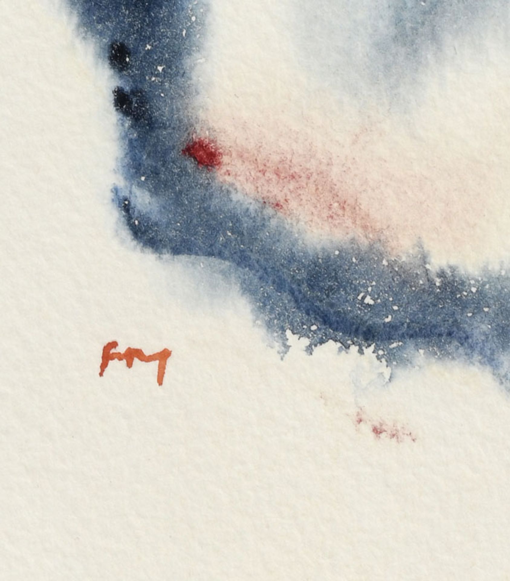 Henri Michaux (1899-1984), Composition, 1970, aquarelle sur papier, monogrammée, 50x31,5 cm - Image 4 of 5