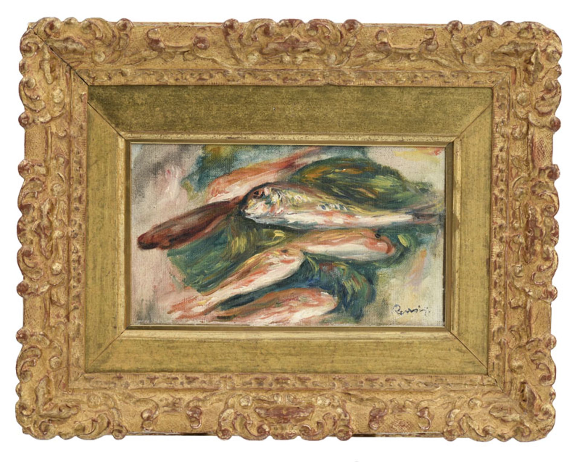 Pierre-Auguste Renoir (1841-1919), Poissons sur une feuille verte (1914-1919), huile sur toile, tam - Bild 2 aus 5