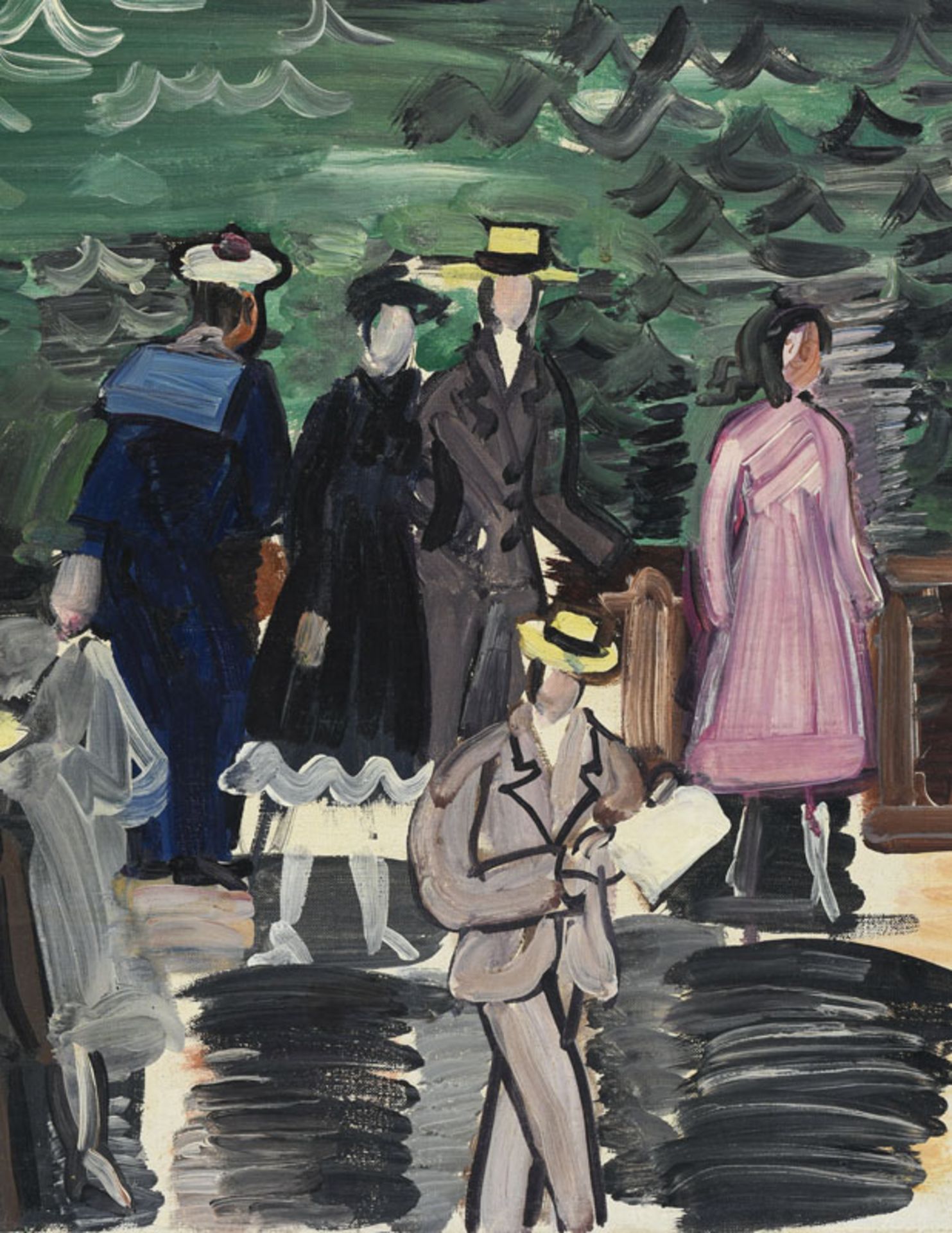 Raoul Dufy (1877-1953), Promenade sur la jetée de Sainte-Adresse , c.1924, huile sur toile, signée, - Image 3 of 7