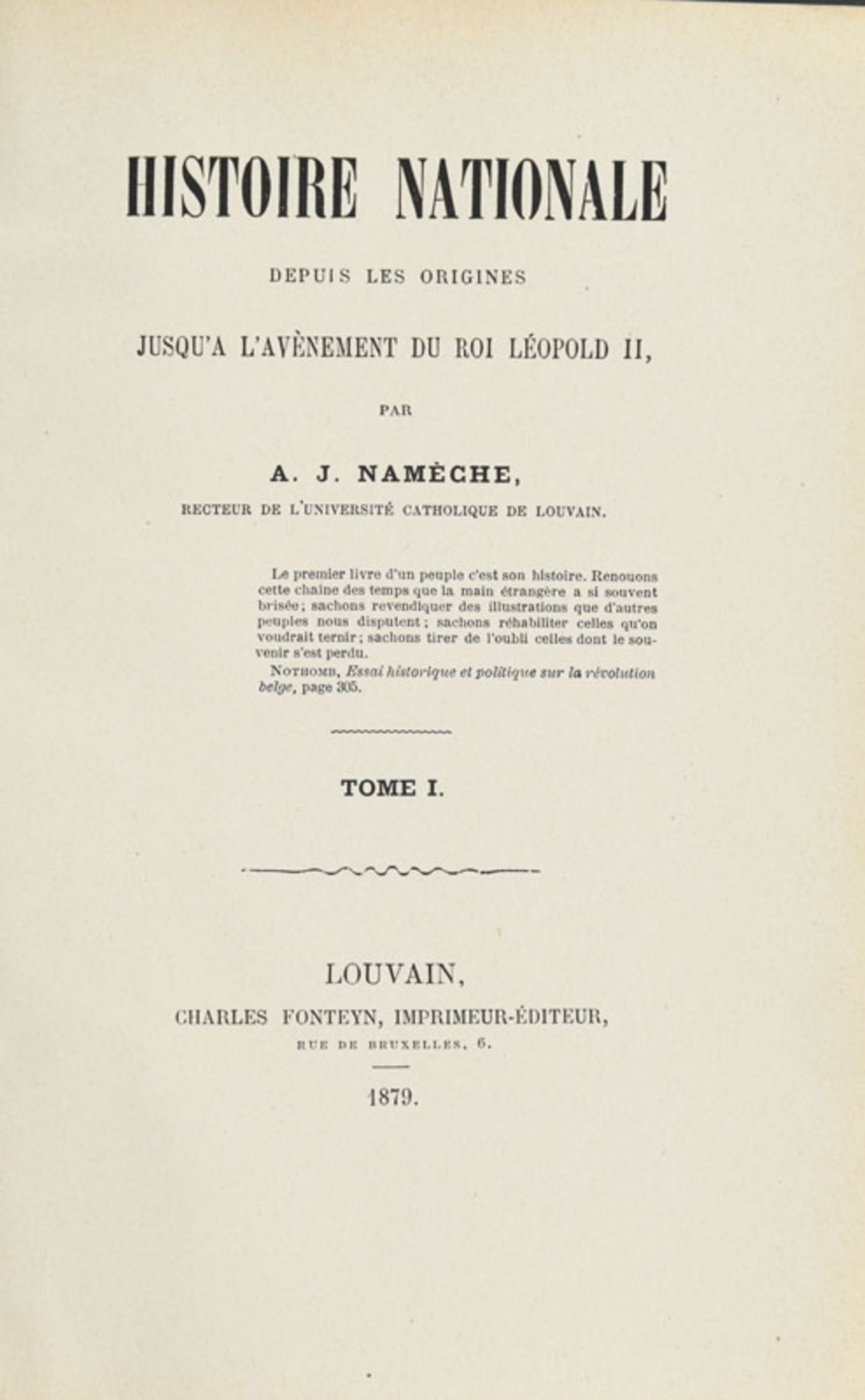 ARMES [ROI DES BELGES]. Ensemble de 2 ouv. en 5 vol. sur la Belgique aux armes et chiffres de la fam - Image 2 of 3