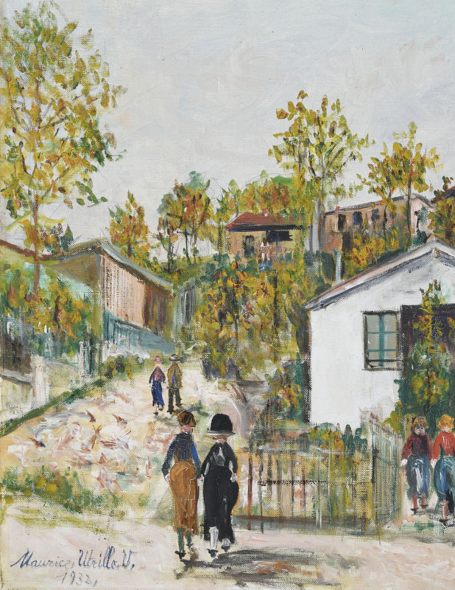 Maurice Utrillo (1883-1955), Le maquis de Montmartre , 1932, huile sur toile, signée et datée, 53,5 - Image 3 of 9