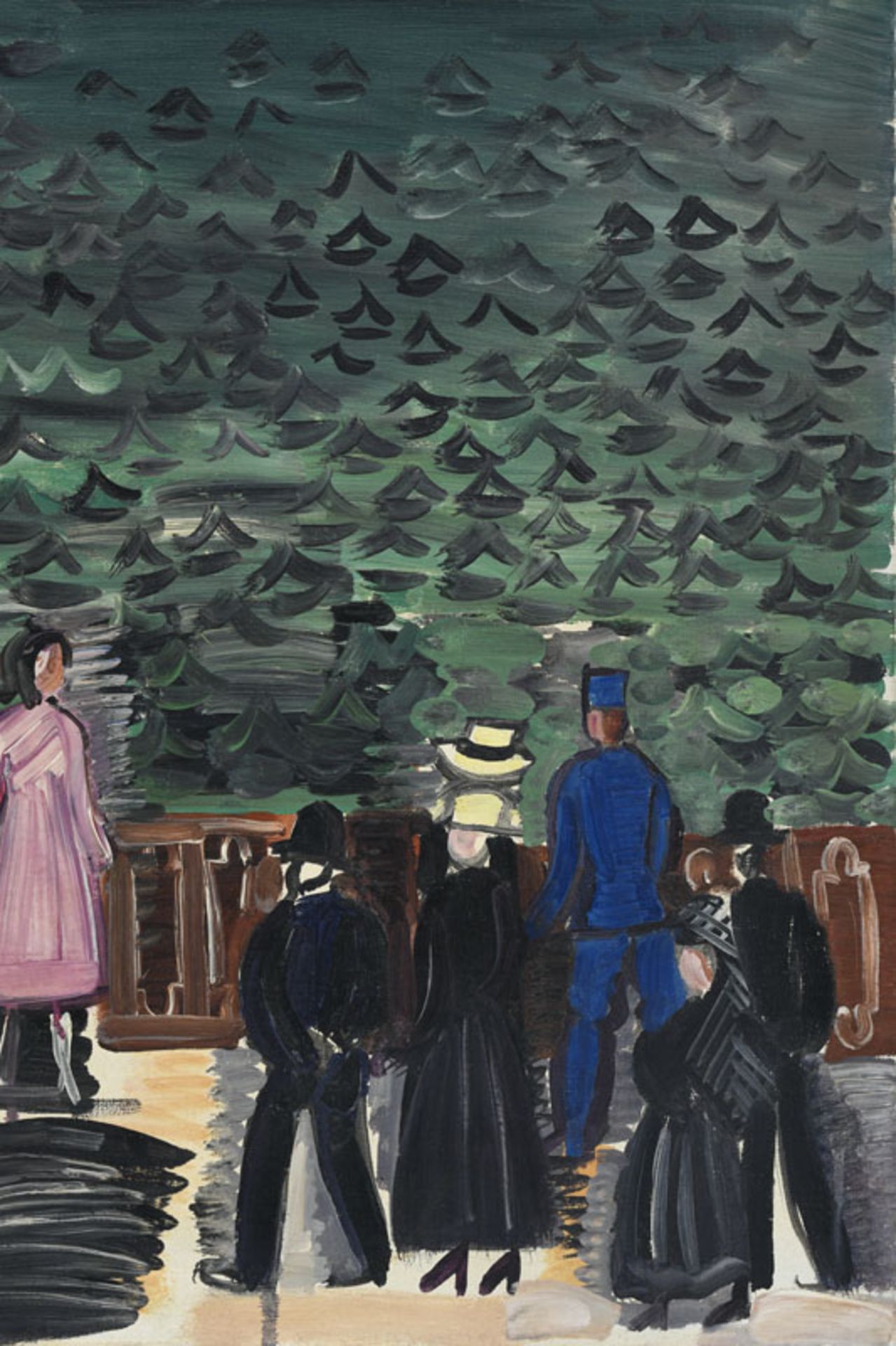 Raoul Dufy (1877-1953), Promenade sur la jetée de Sainte-Adresse , c.1924, huile sur toile, signée, - Image 4 of 7