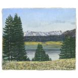 Philipp Bauknecht (1884-1933), Le lac de Davos avec vue sur Höhwald, 1910-1914, huile sur toile, sig