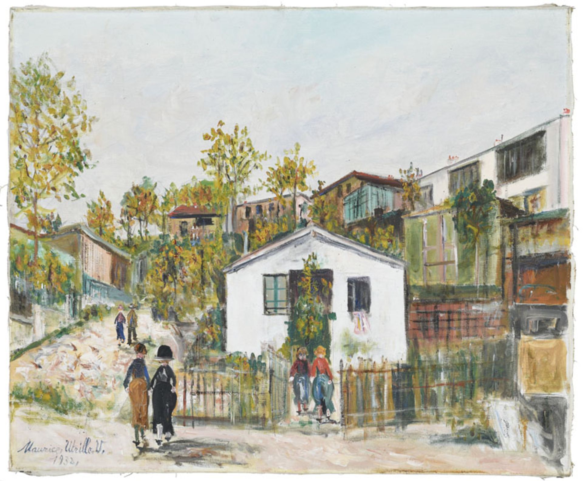 Maurice Utrillo (1883-1955), Le maquis de Montmartre , 1932, huile sur toile, signée et datée, 53,5