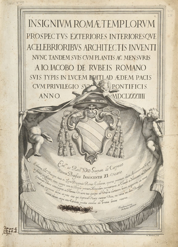 ARCHITECTURE ROSSI. Insignium Romae Templorum prospectus exteriores interioresque acelebrioribus arc - Image 2 of 6