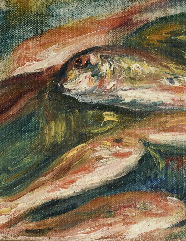 Pierre-Auguste Renoir (1841-1919), Poissons sur une feuille verte (1914-1919), huile sur toile, tam - Image 3 of 5