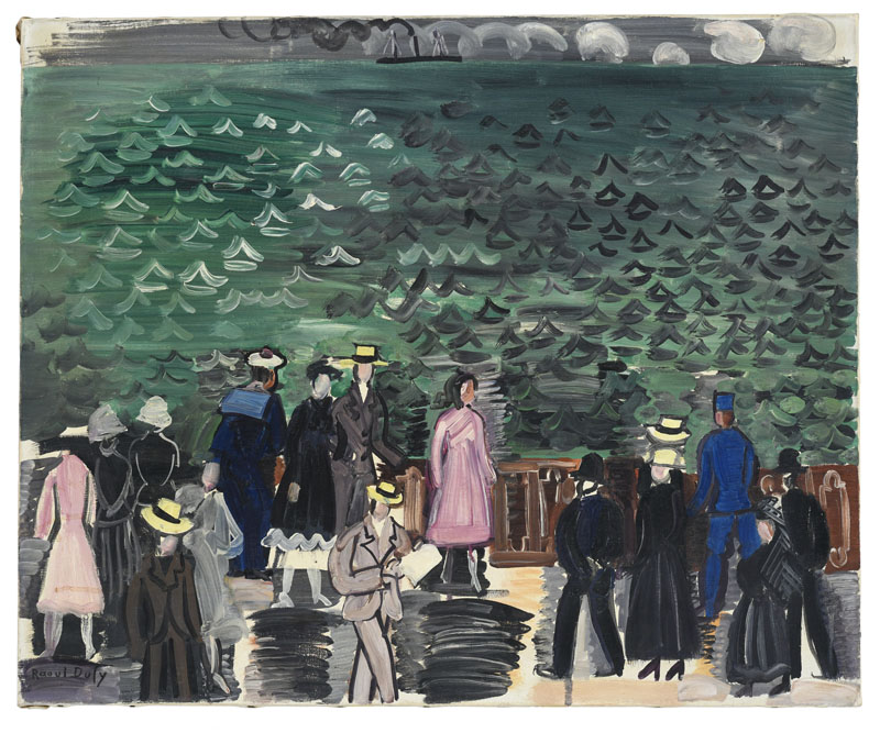 Raoul Dufy (1877-1953), Promenade sur la jetée de Sainte-Adresse , c.1924, huile sur toile, signée,