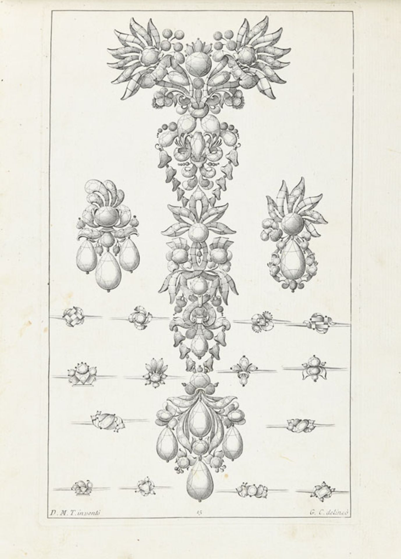 JOAILLERIE. Ensemble de 2 ouv. entièrement gravés de motifs de joaillerie du XVIIIe s. 2 vol. in-fol - Image 6 of 7