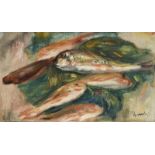 Pierre-Auguste Renoir (1841-1919), Poissons sur une feuille verte (1914-1919), huile sur toile, tam