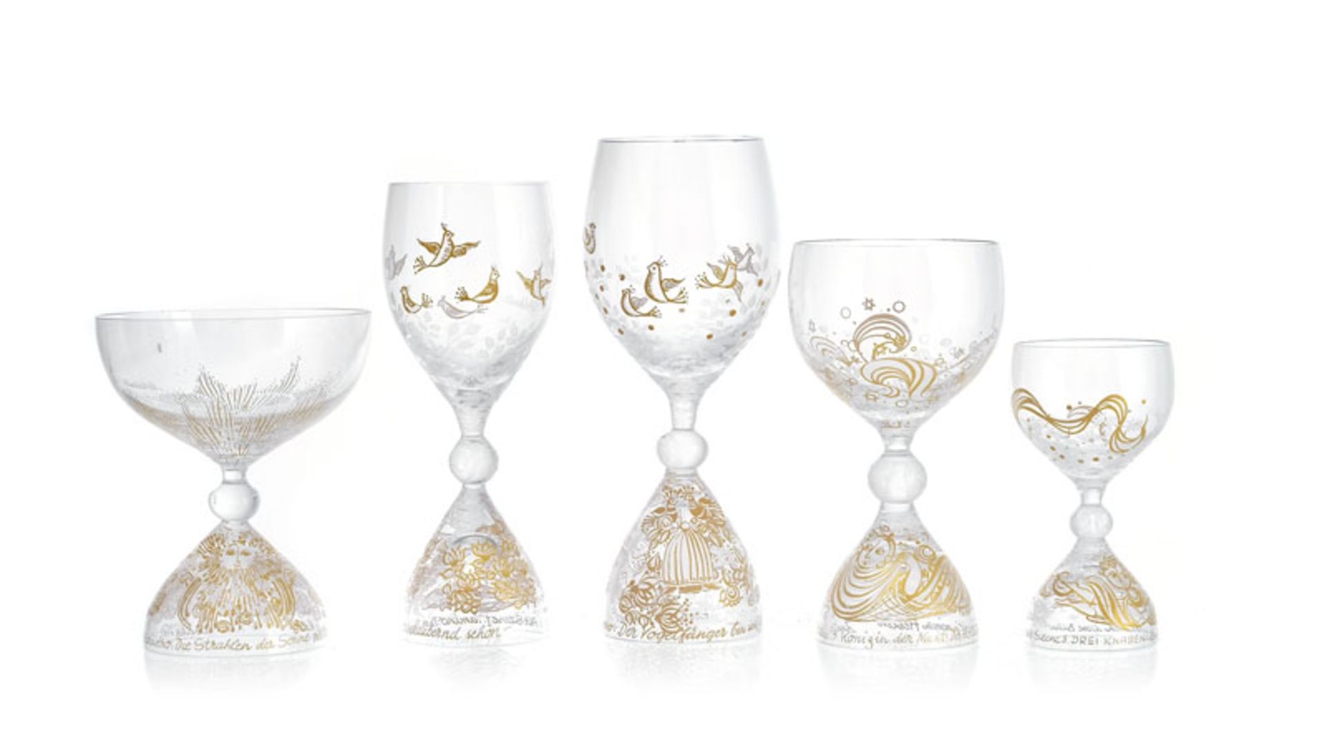 Partie de service de verre Rosenthal, modèle Zauberflöte Sarastro comprenant 54 pièces