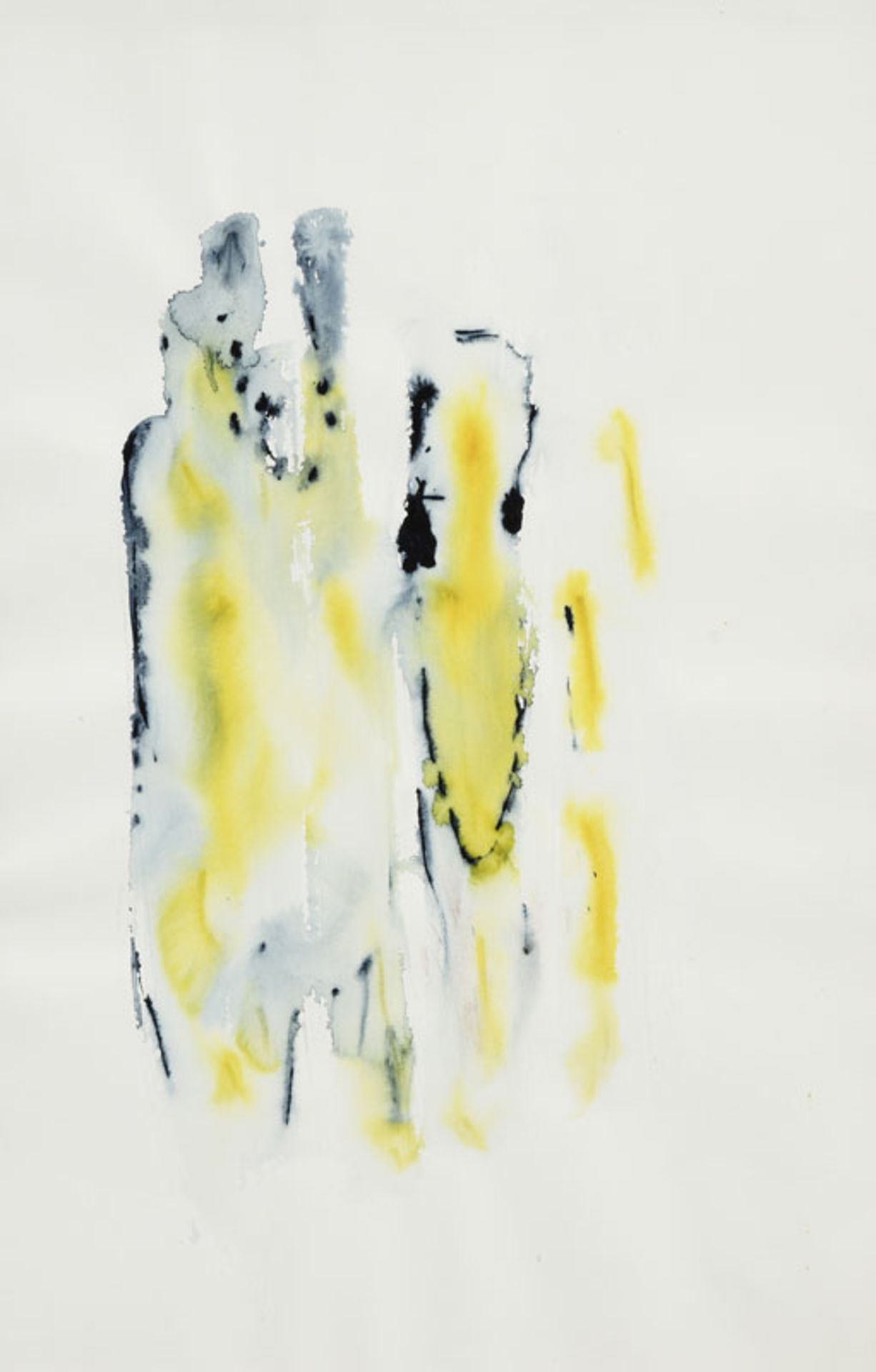 Henri Michaux (1899-1984), Composition, juillet 1970, aquarelle et acrylique sur papier, datée au ve