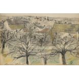 Maurice Utrillo (1883-1955), Paysage de Montmagny , c.1907, fusain, pastel et mine de plomb sur pap