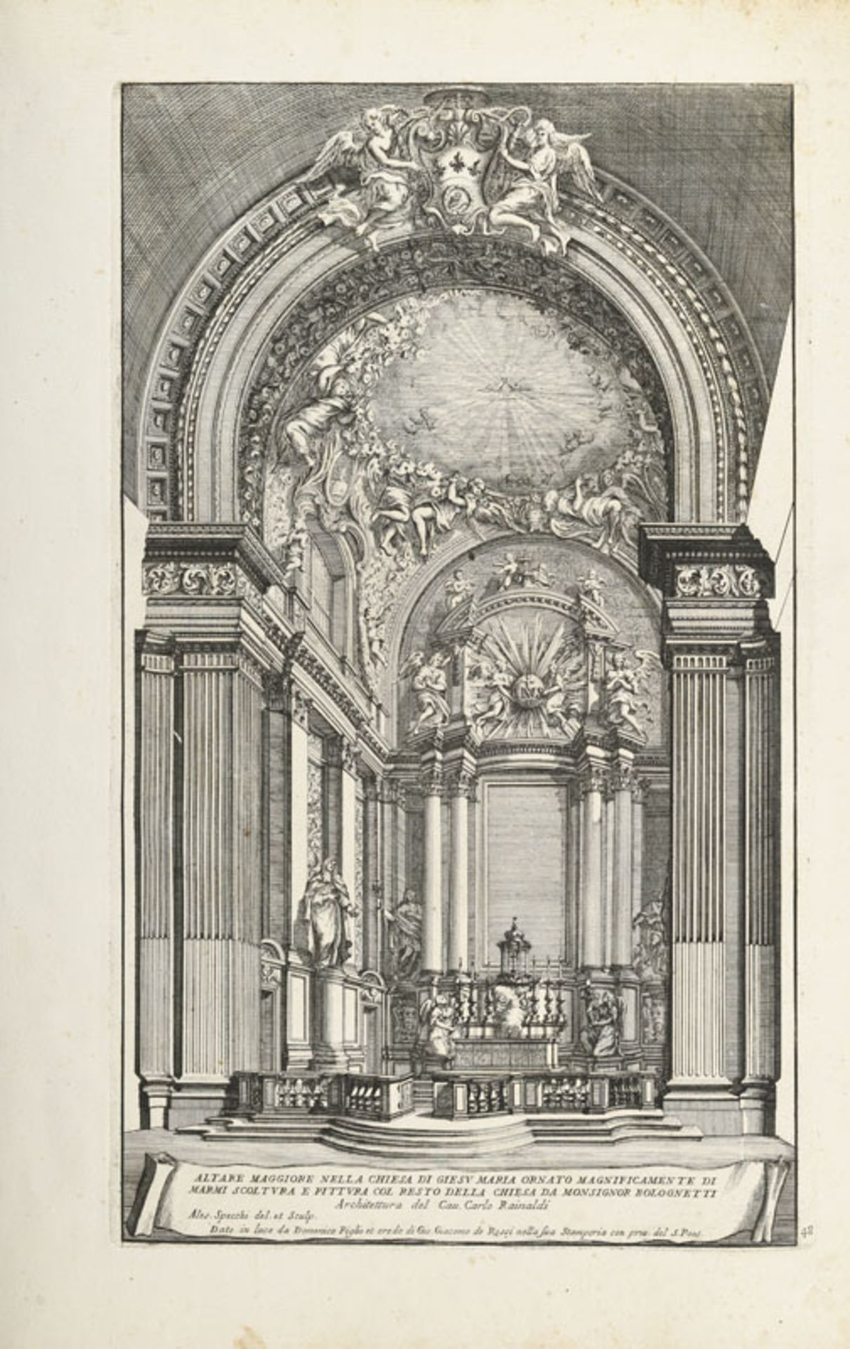 ARCHITECTURE ROSSI. Insignium Romae Templorum prospectus exteriores interioresque acelebrioribus arc