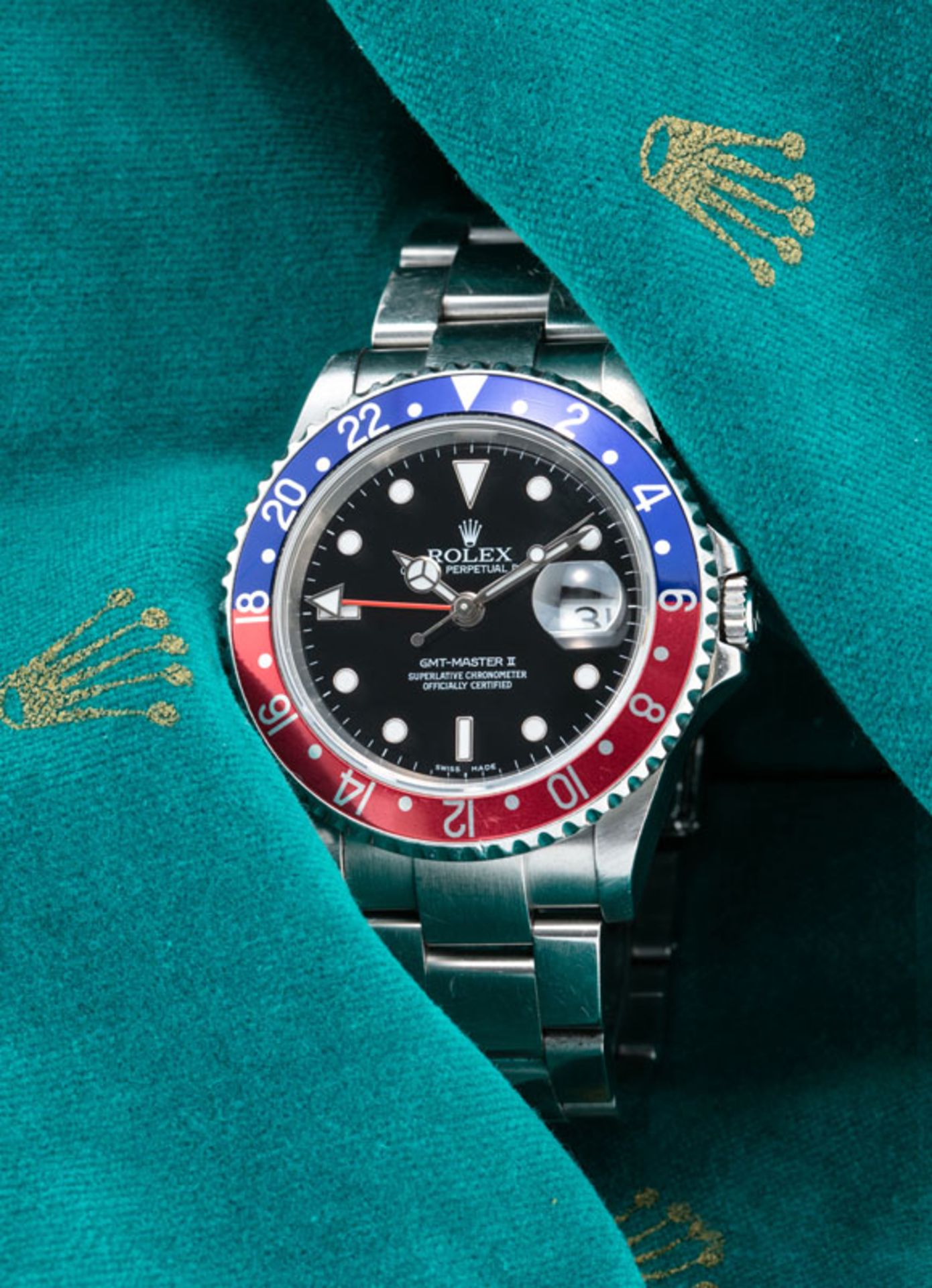 Rolex, GMT Master II, réf. 16710/2180, montre-bracelet en acier avec indication de la date, garantie - Bild 4 aus 5