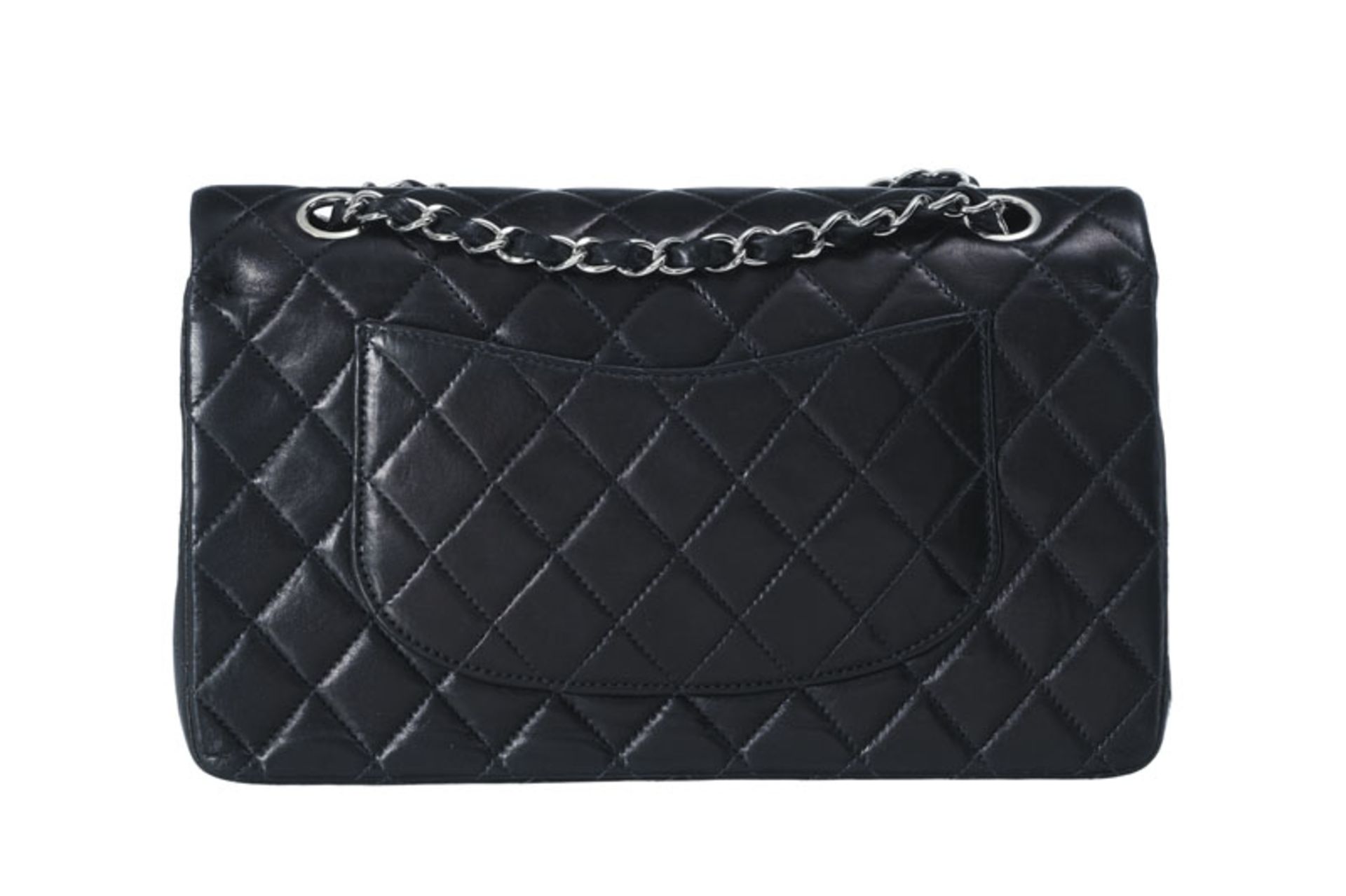 Chanel, sac Timeless classique a double rabat en cuir d'agneau noir matelassé, housse boîte cart d'a - Image 2 of 3