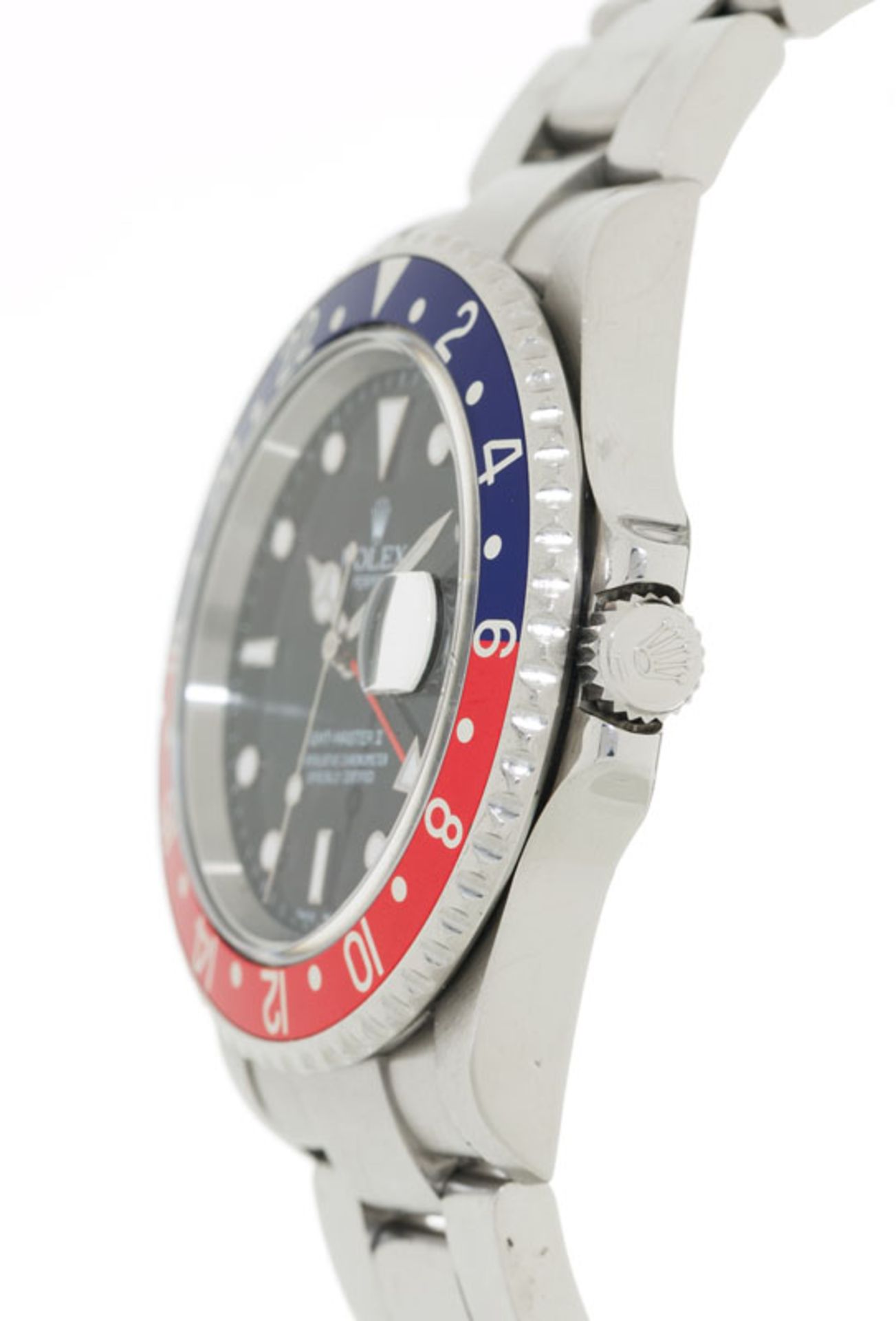 Rolex, GMT Master II, réf. 16710/2180, montre-bracelet en acier avec indication de la date, garantie - Bild 2 aus 5