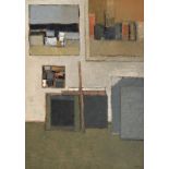 Sergio de Castro (1922-2012), L'atelier-été V 62 , 1962, huile sur toile, signée et datée, contresi