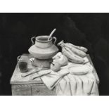 Fernando Botero (1932), Nature morte aux bananes , 2001, crayon gris et aquarelle sur papier, signé