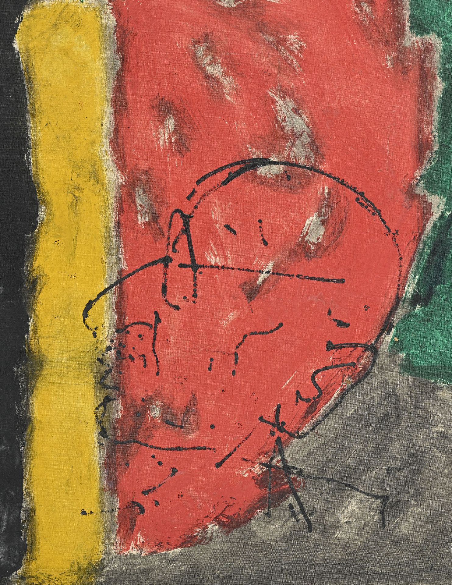 Maqbool Fida Husain@(1915-2011), Invocation de la paix, 1969, huile sur toile, signée et datée - Image 4 of 9