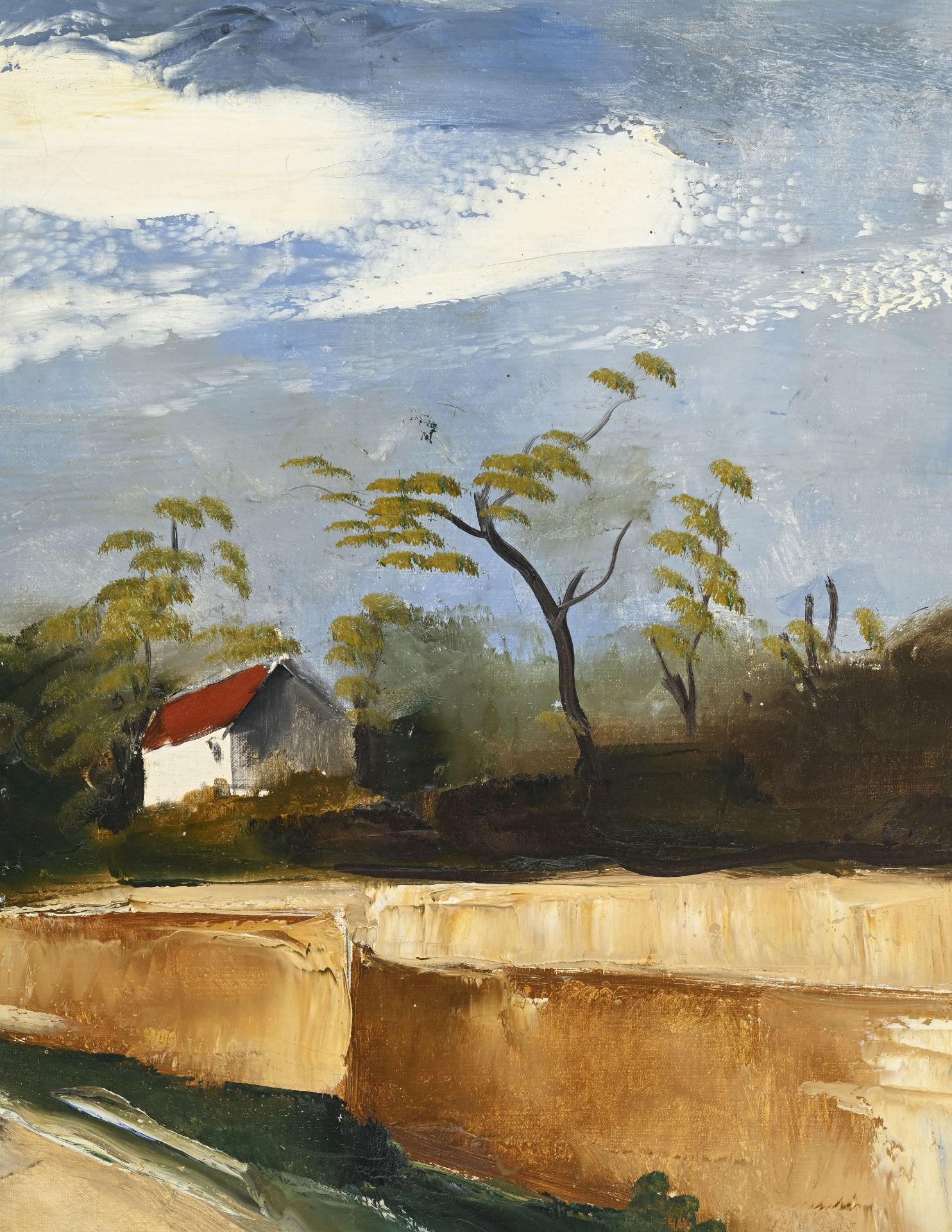 Maurice de Vlaminck (1876-1958), Sur la route , c. 1920, huile sur toile, signée, 60,5x81,6 cm - Image 4 of 6
