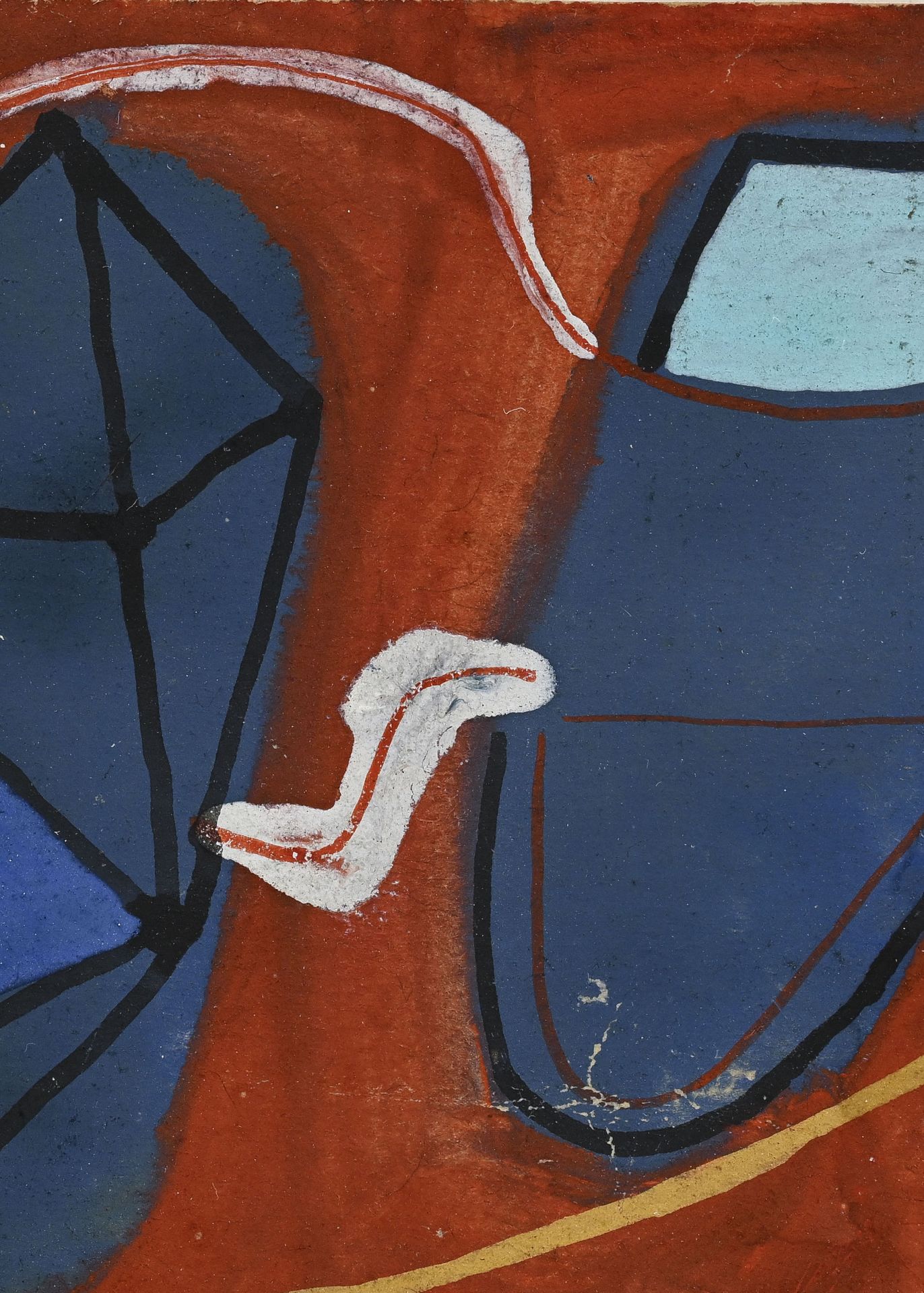Alberto Burri (1915-1995), Sans titre, 1950, tempera sur papier, dédicacée, 6,1x8,6 cm - Image 3 of 4