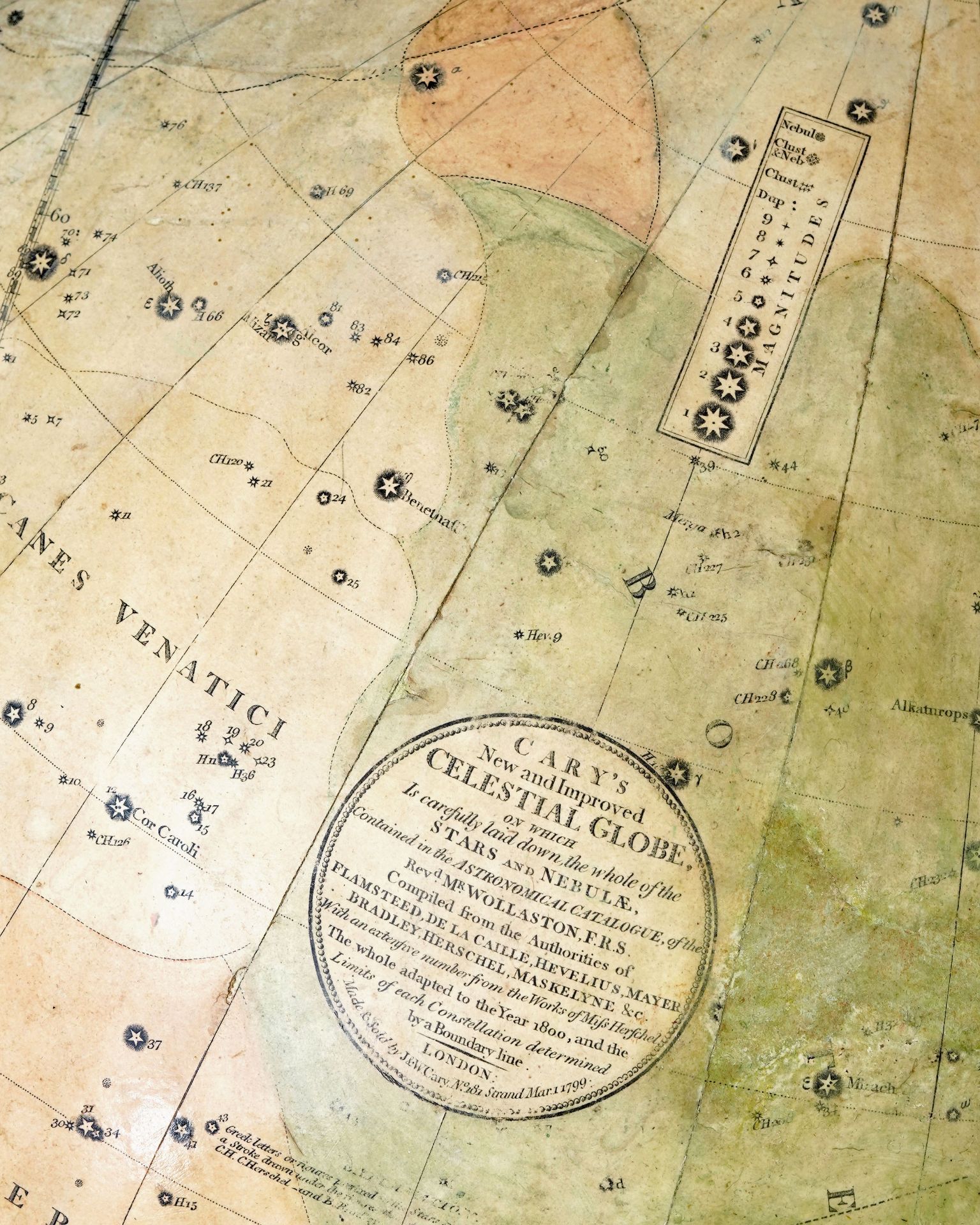 Paire de globes terrestre et céleste de parquet par J & W Cary, le globe terrestre daté 1806, le glo - Image 8 of 10