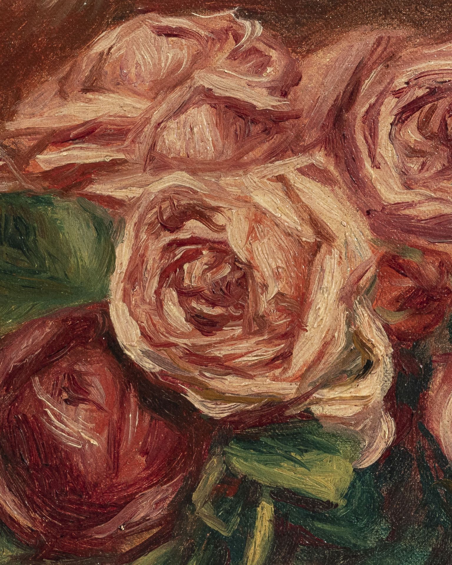 Pierre-Auguste Renoir (1841-1919), Roses-Fragment , c. 1917, huile sur toile, 19,3x24 cm - Image 3 of 12