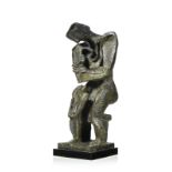 Ossip Zadkine@ (1888-1967), "Tendresse maternelle", 1967, sculpture en bronze, monogrammée