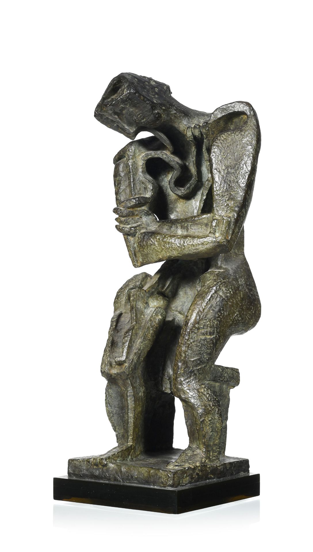 Ossip Zadkine@ (1888-1967), "Tendresse maternelle", 1967, sculpture en bronze, monogrammée