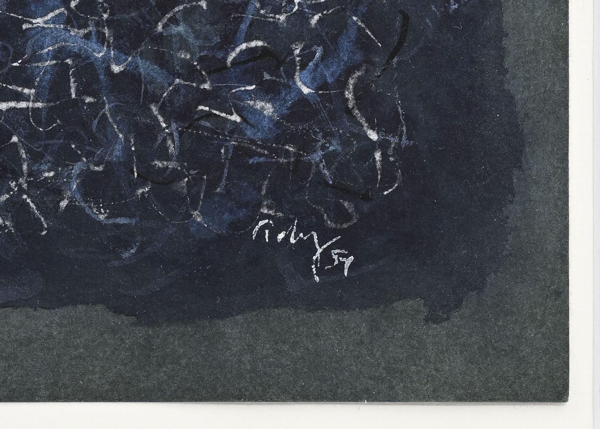 Mark Tobey (1890-1976), Sans titre , 1957, tempera sur papier, signée et datée, 32,5x46,5 cm - Image 4 of 5
