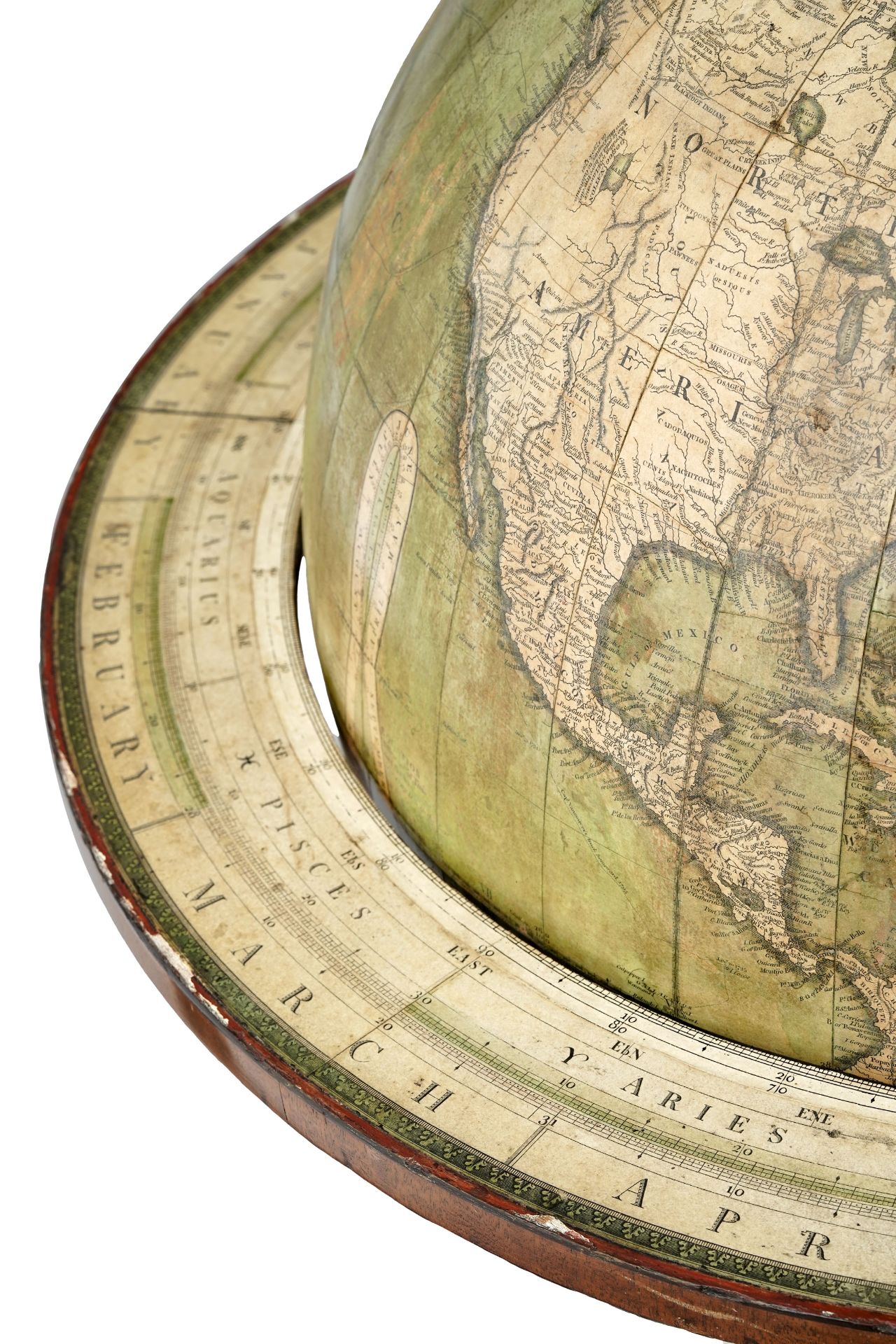 Paire de globes terrestre et céleste de parquet par J & W Cary, le globe terrestre daté 1806, le glo - Image 4 of 10
