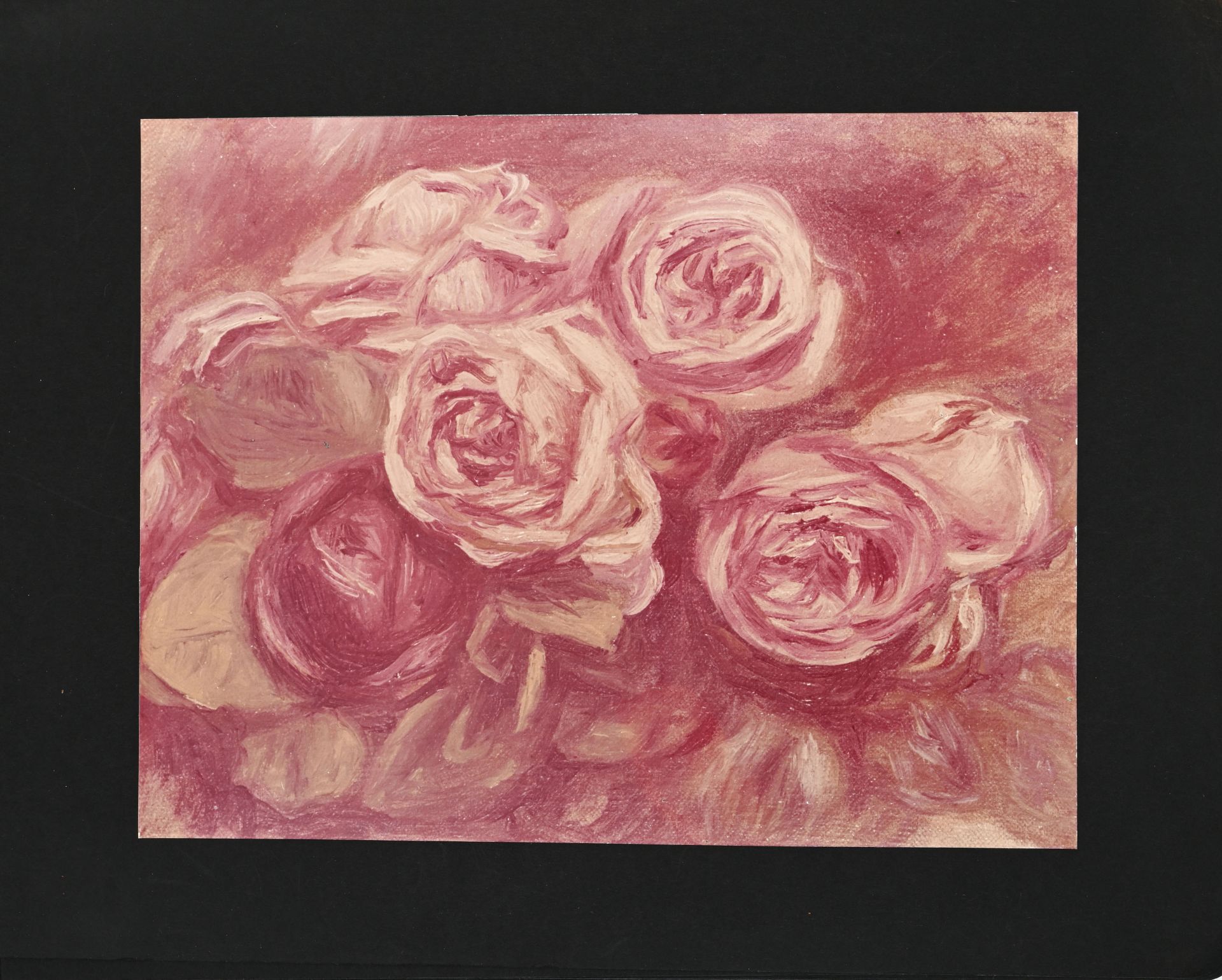 Pierre-Auguste Renoir (1841-1919), Roses-Fragment , c. 1917, huile sur toile, 19,3x24 cm - Image 7 of 12