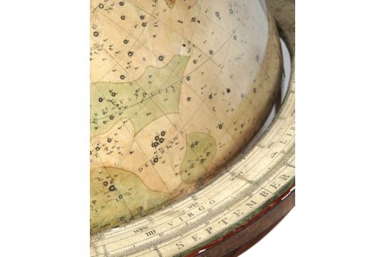 Paire de globes terrestre et céleste de parquet par J & W Cary, le globe terrestre daté 1806, le glo - Image 6 of 10