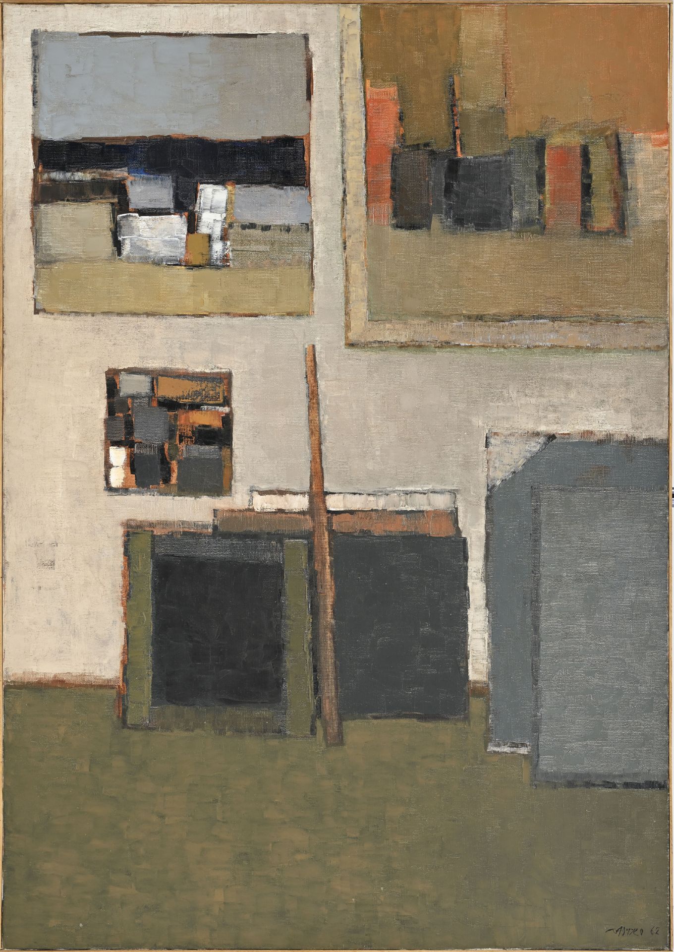 Sergio de Castro (1922-2012), L'atelier-été V 62 , 1962, huile sur toile, signée et datée, contresi - Image 2 of 6