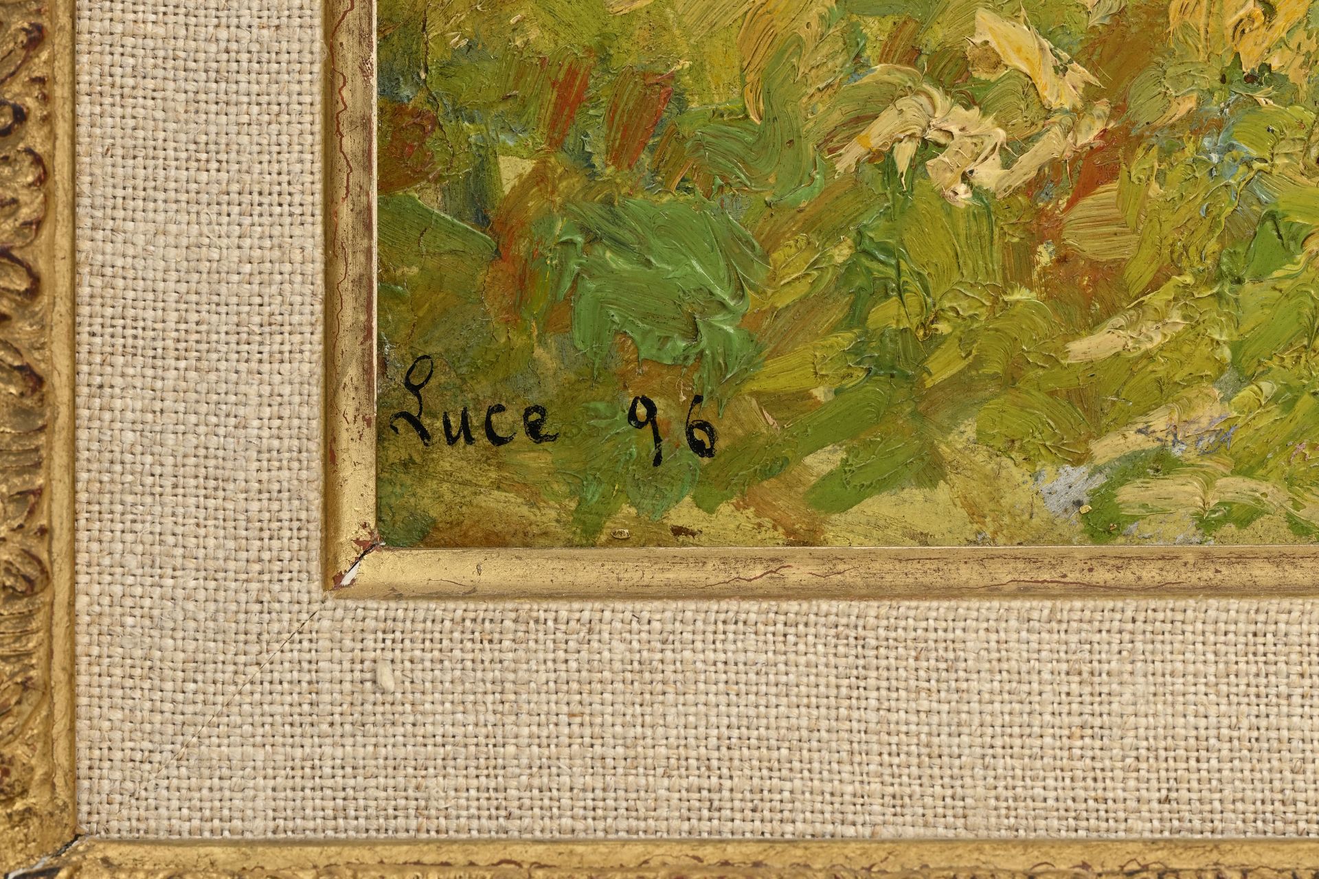 Maximilien Luce (1858-1941), Paysage aux environs de Gisors , 1896, huile sur panneau, signée et da - Bild 4 aus 5