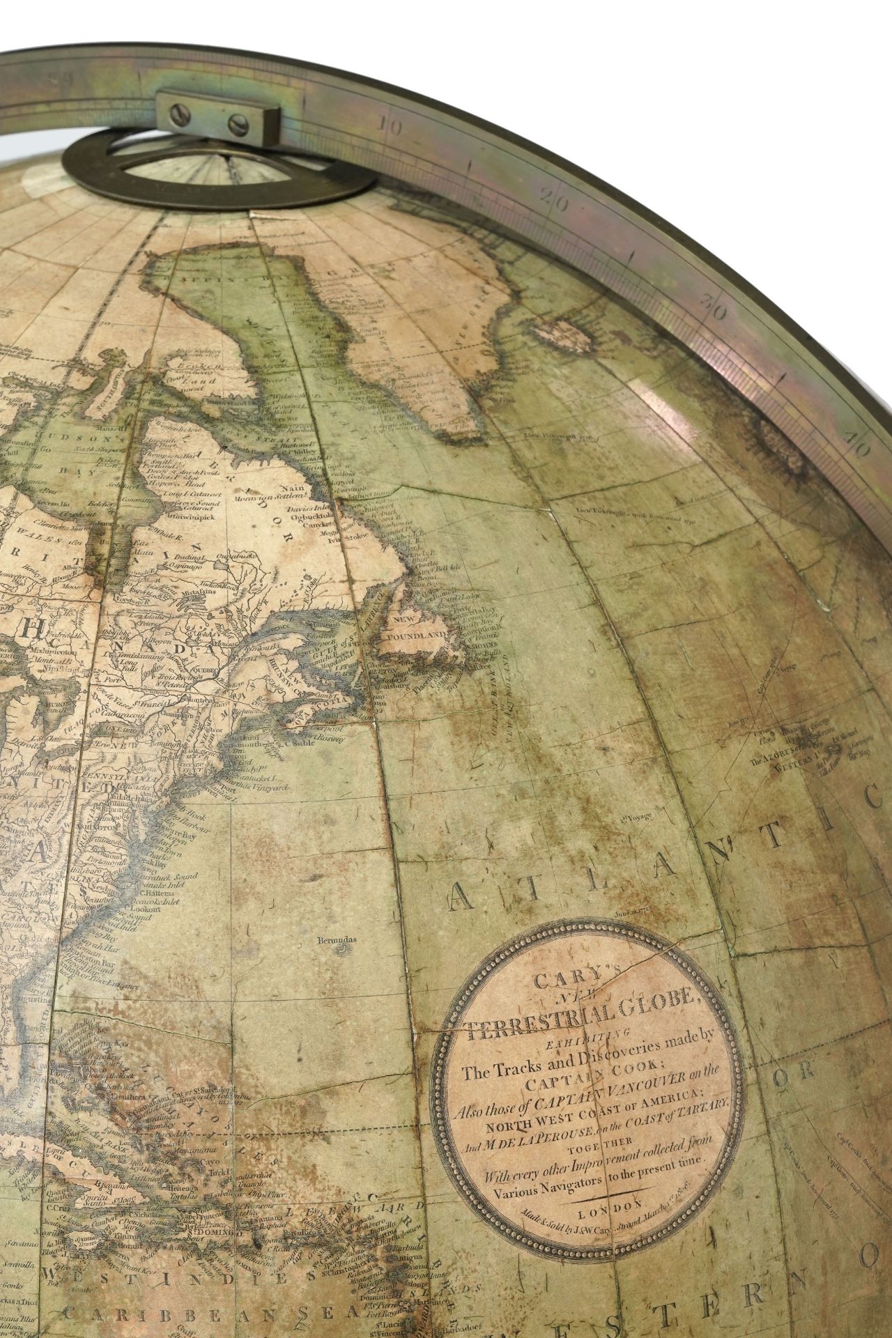 Paire de globes terrestre et céleste de parquet par J & W Cary, le globe terrestre daté 1806, le glo - Image 3 of 10